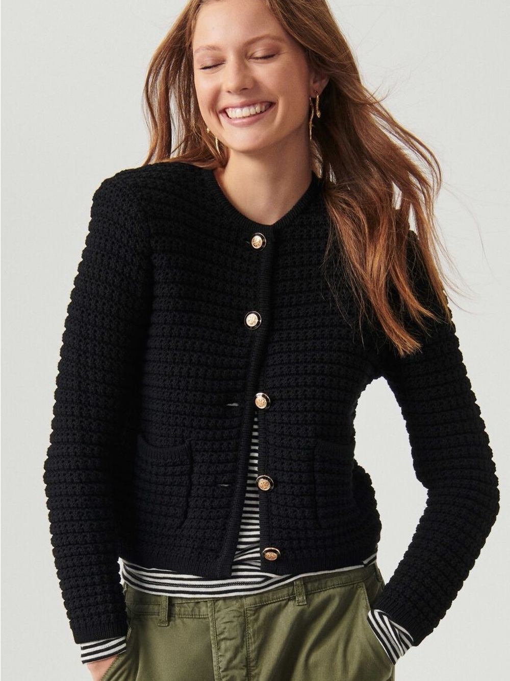 NWT Ba&sh Gaspard Black Cardigan